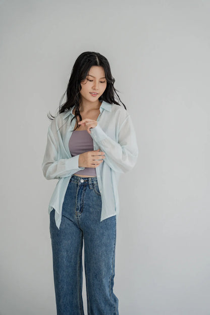 Gracia Sheer Collared Blouse *LAST PIECE*