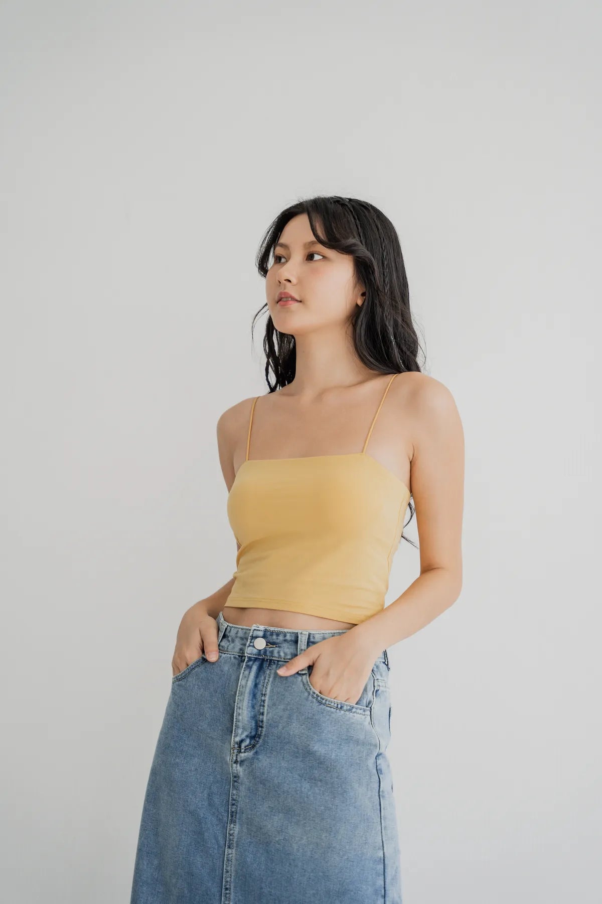 Alinka topstitched lounge cropped cami, Diesel