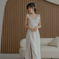 NICOLECHANGMIN x LIKKA Delphine Dress in Oat