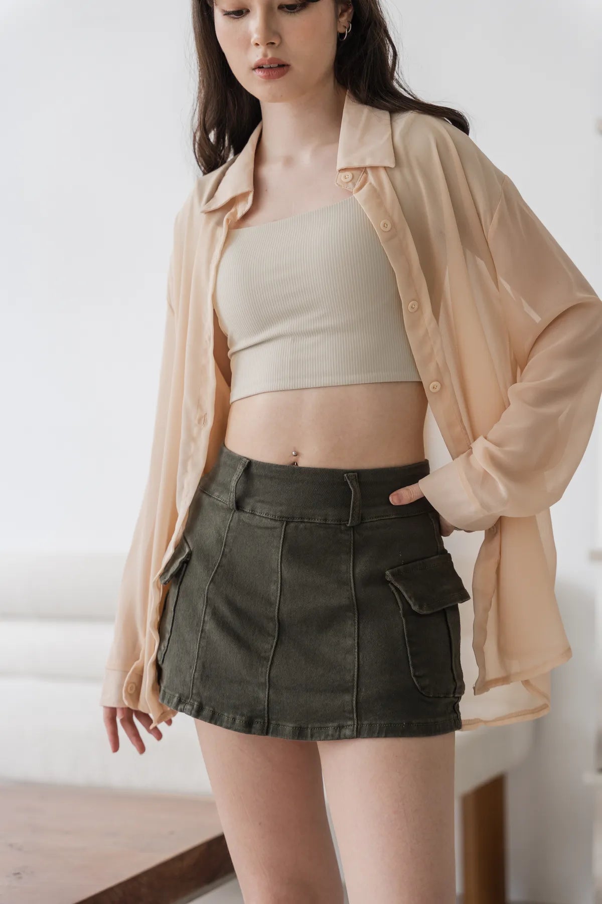 Alexis Two-Way Cargo Mini Skort