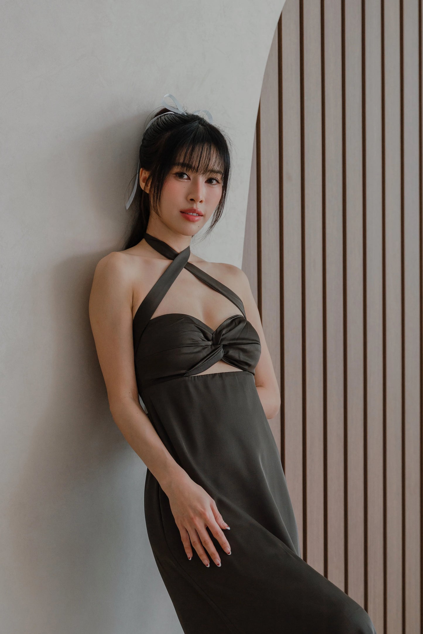 NICOLECHANGMIN x LIKKA Arista Dress in Pewter