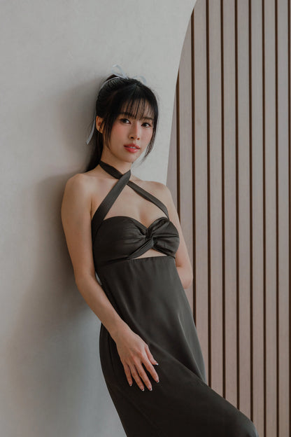 NICOLECHANGMIN x LIKKA Arista Dress in Pewter