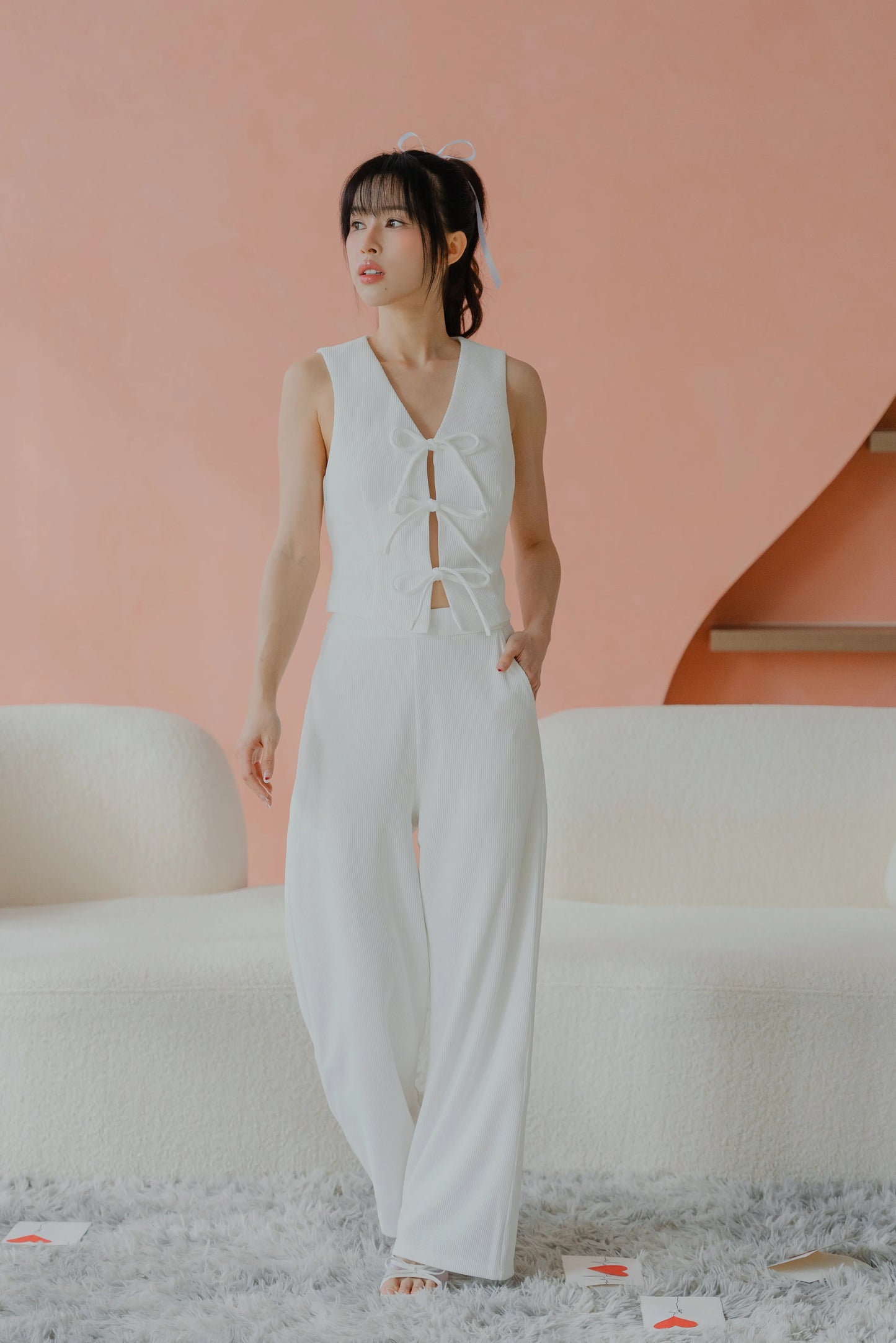 NICOLECHANGMIN x LIKKA Brei Pants in White (Pants only)