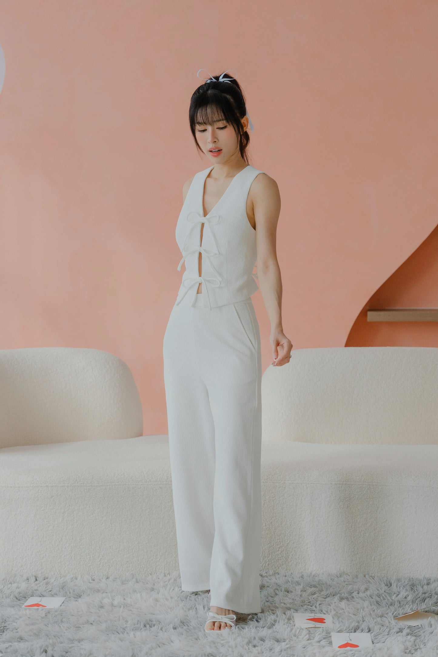 NICOLECHANGMIN x LIKKA Brei Pants in White (Pants only)