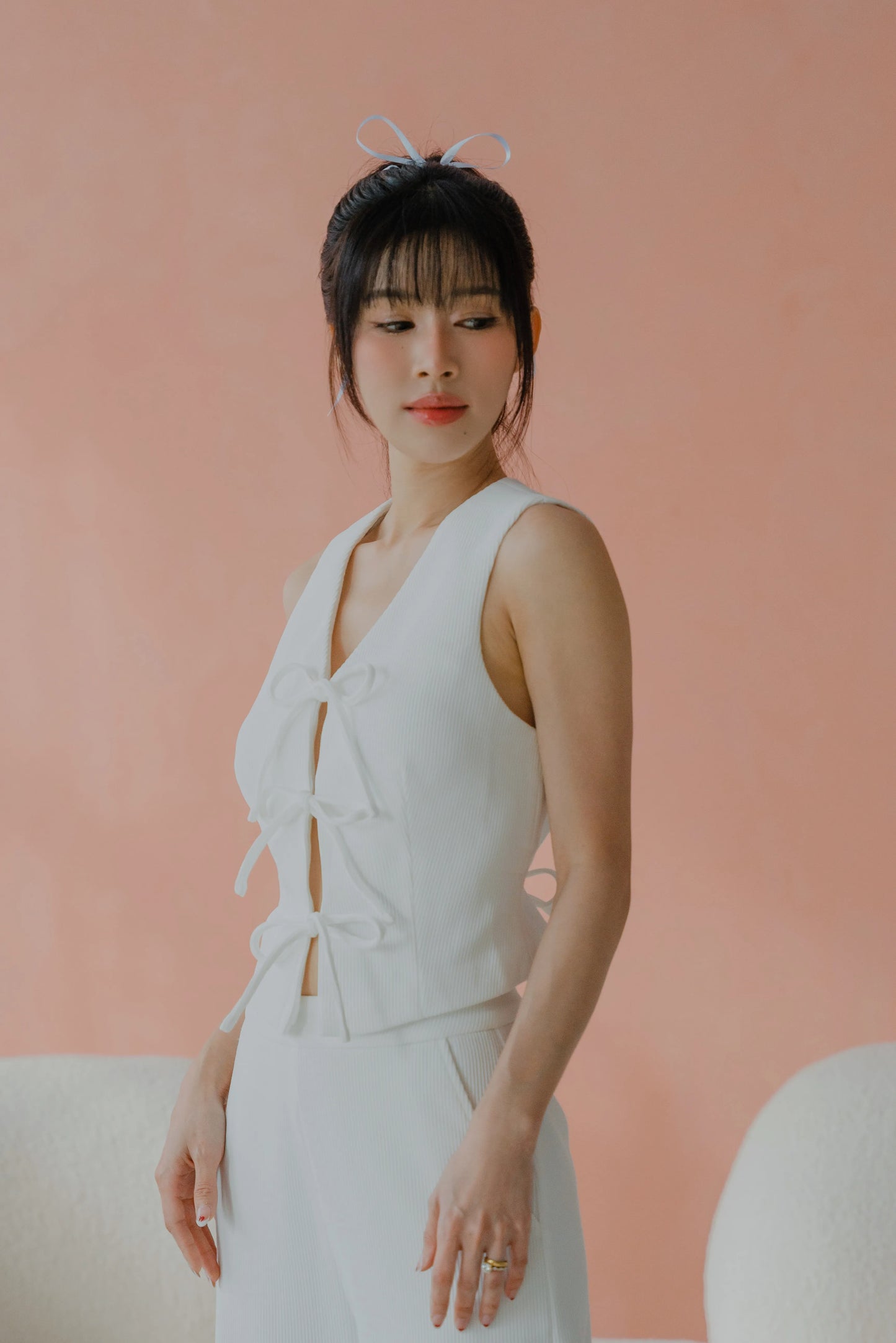 NICOLECHANGMIN x LIKKA Brei Pants in White (Pants only)