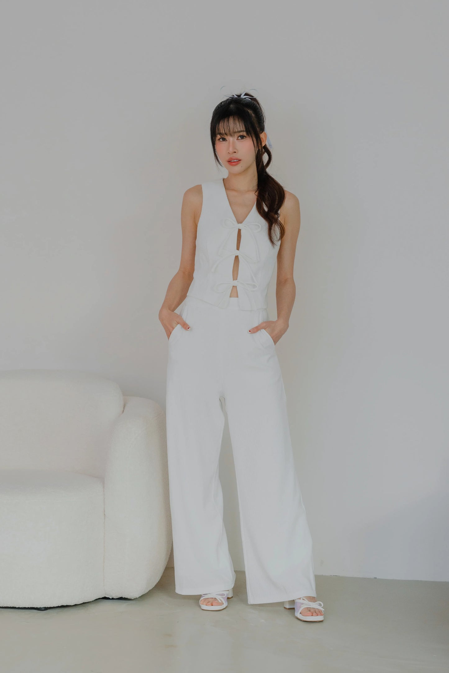 NICOLECHANGMIN x LIKKA Brei Pants in White (Pants only)
