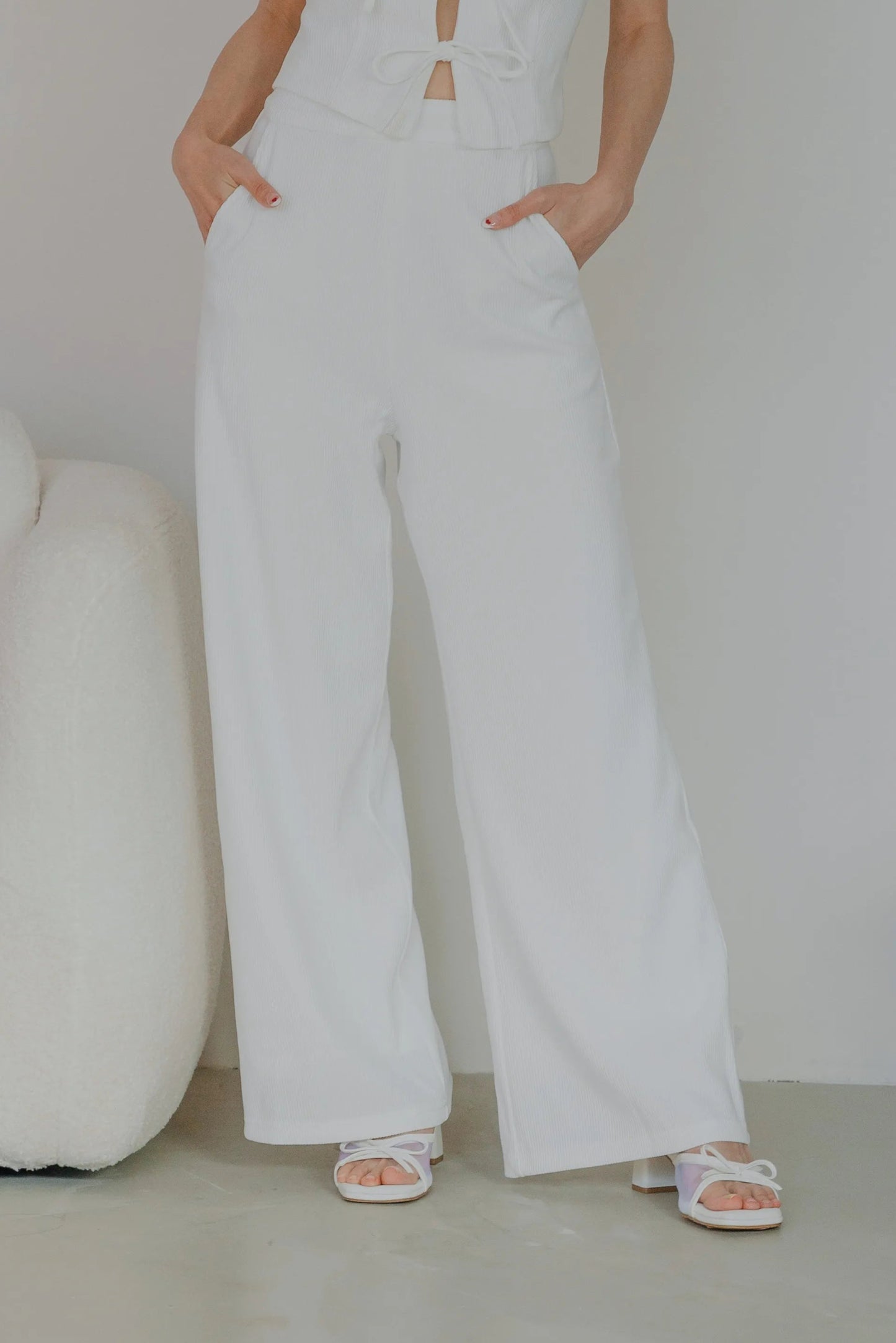 NICOLECHANGMIN x LIKKA Brei Pants in White (Pants only)