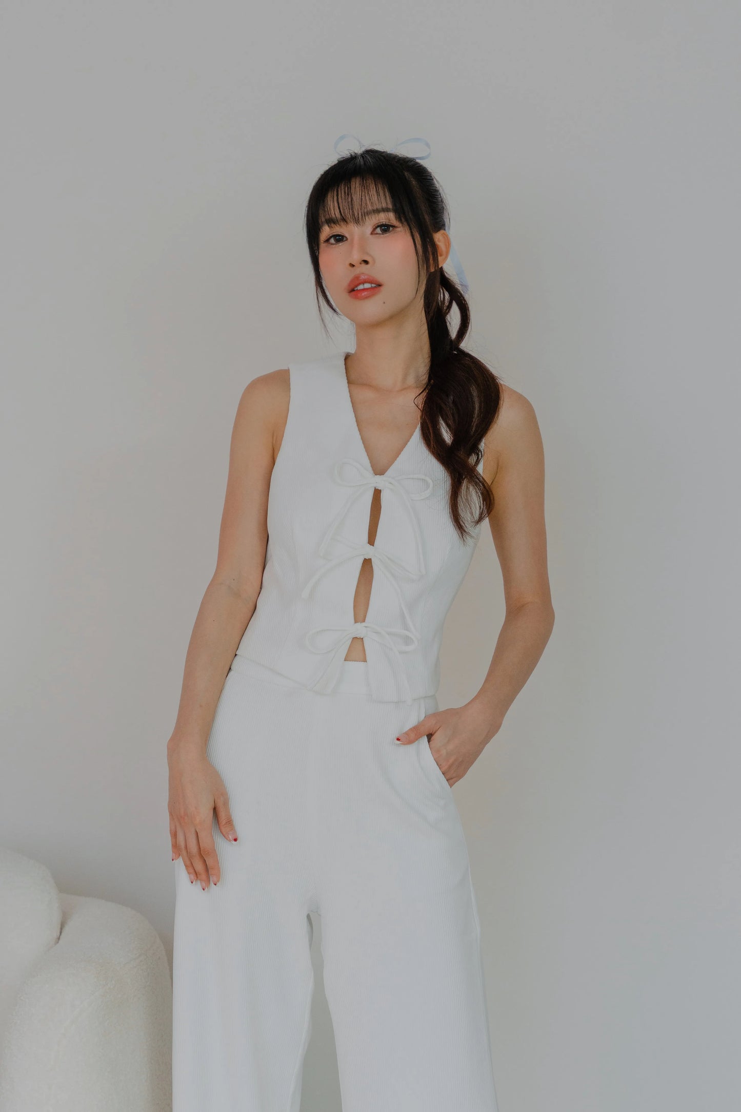 NICOLECHANGMIN x LIKKA Brei Pants in White (Pants only)