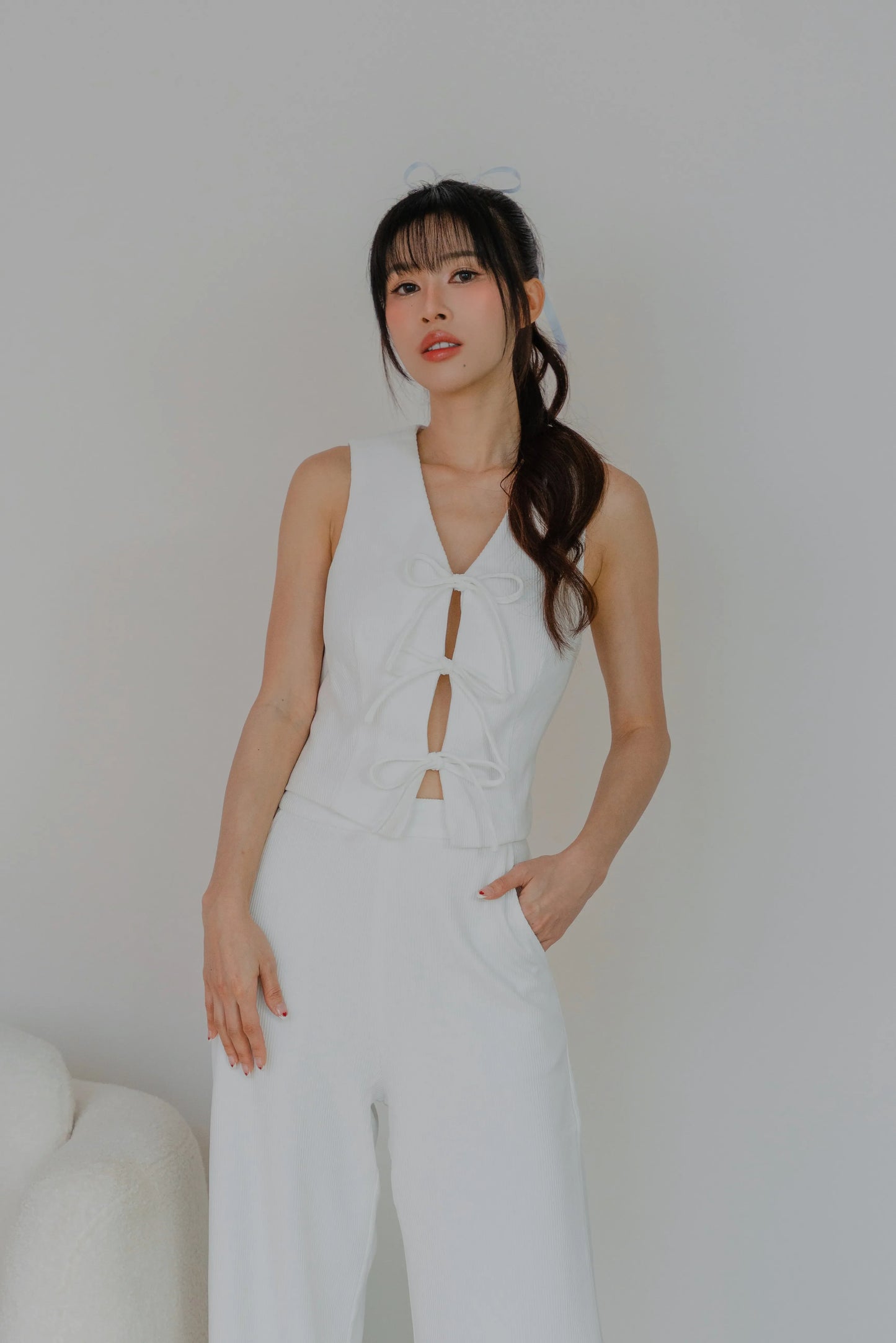 NICOLECHANGMIN x LIKKA Brei Pants in White (Pants only)