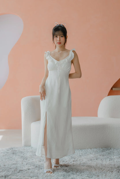 NICOLECHANGMIN x LIKKA Delphine Dress in White