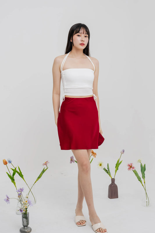 Irina Mini Satin Slip Skirt