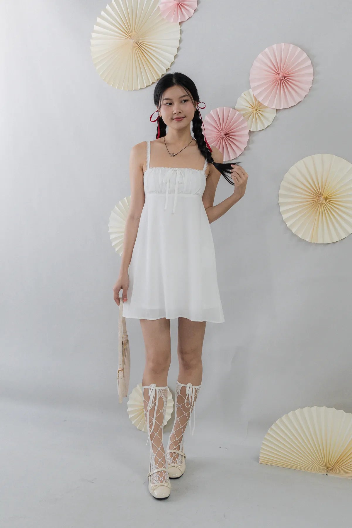 Kaia Padded Mini Babydoll Dress