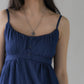 Sydney Scallop Trim Padded Button Tank Top