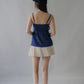 Sydney Scallop Trim Padded Button Tank Top