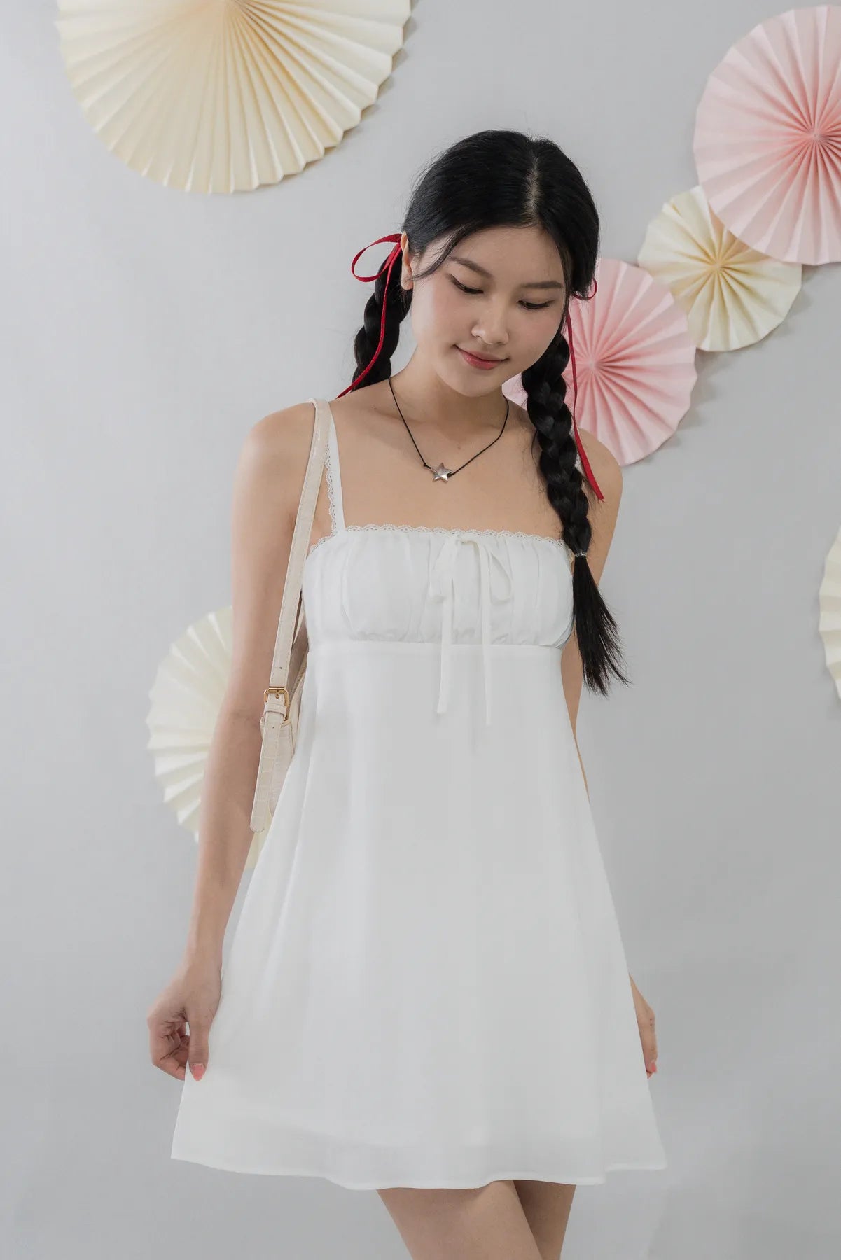 Kaia Padded Mini Babydoll Dress