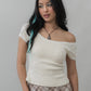 Valerie Pointelle Off Shoulder Short Sleeve Top