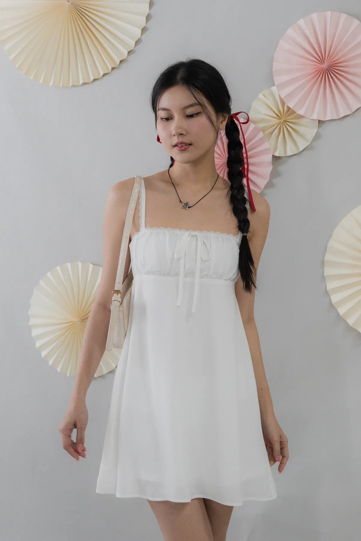 Kaia Padded Mini Babydoll Dress