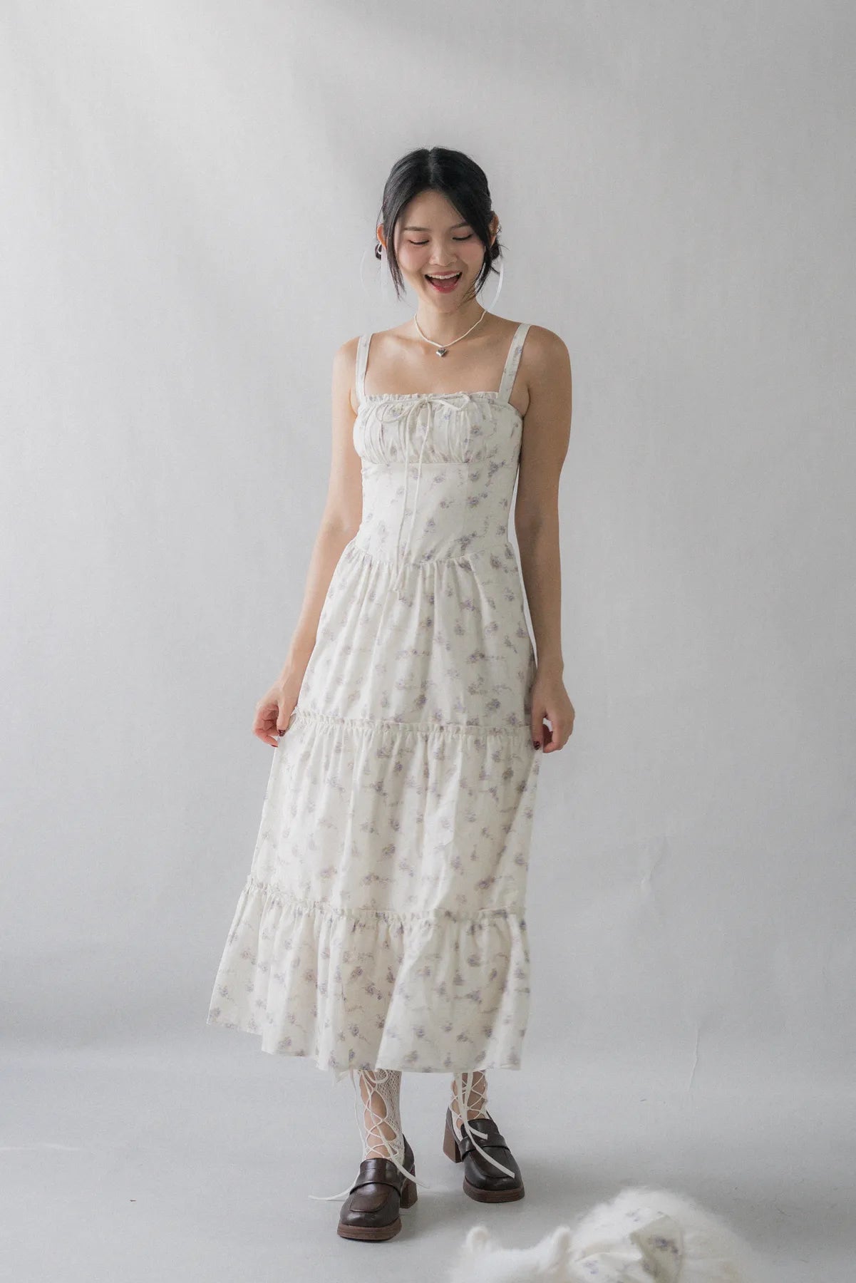 Lyla Padded Ruched Long Dress