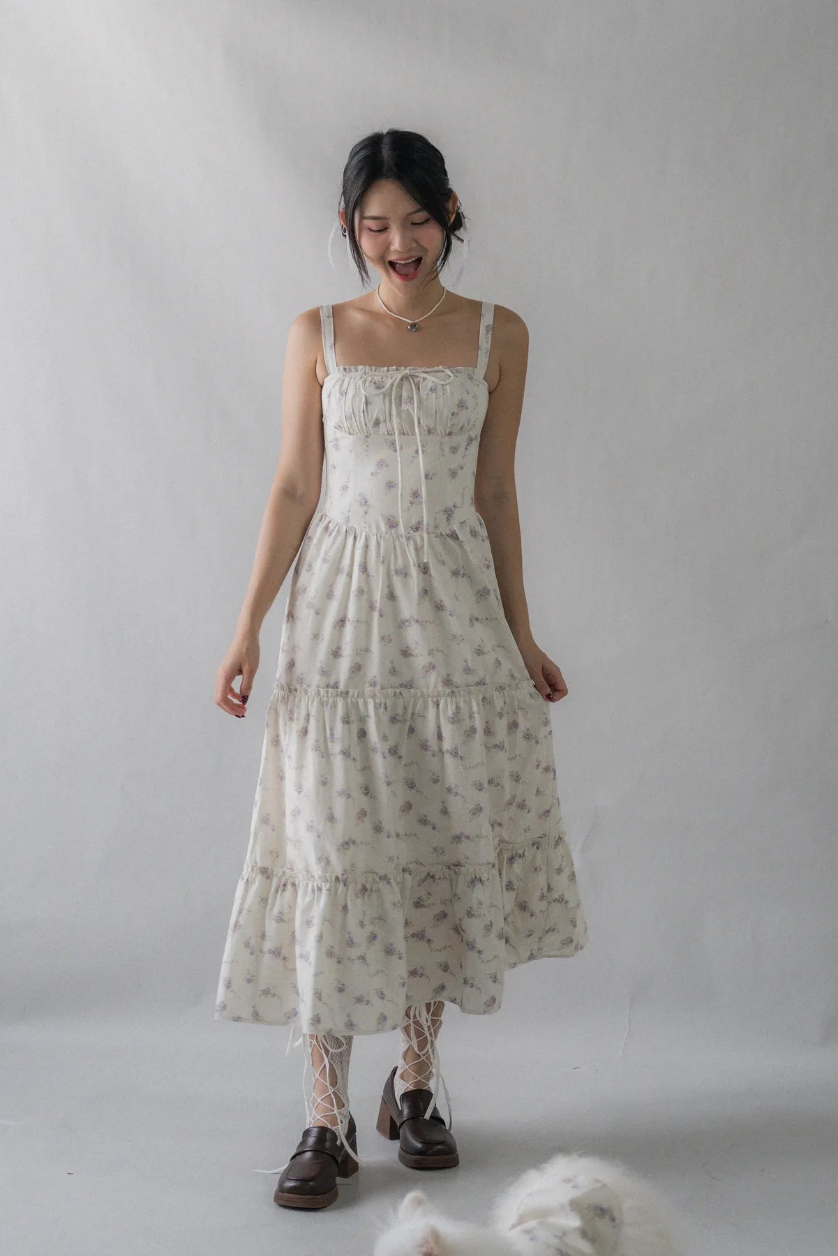 Lyla Padded Ruched Long Dress