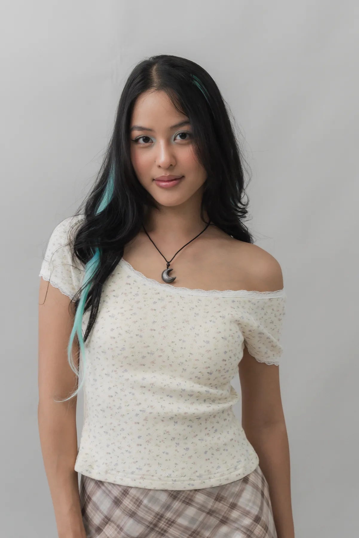 Valerie Pointelle Off Shoulder Short Sleeve Top