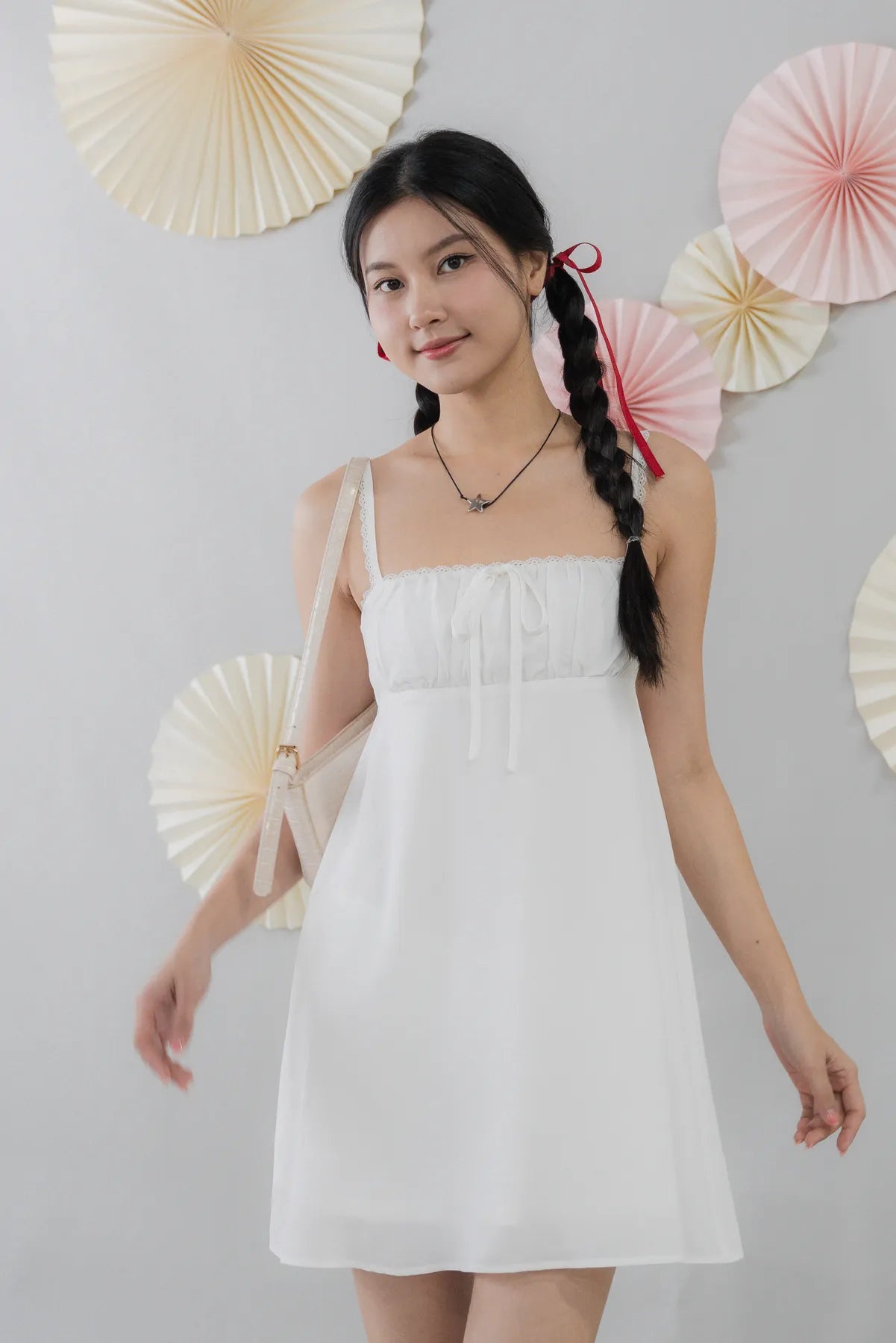 Kaia Padded Mini Babydoll Dress