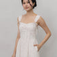 Elora Ribbon Tie Padded Maxi Dress