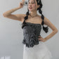 (PREORDER) Denise Distressed Padded Tube Top