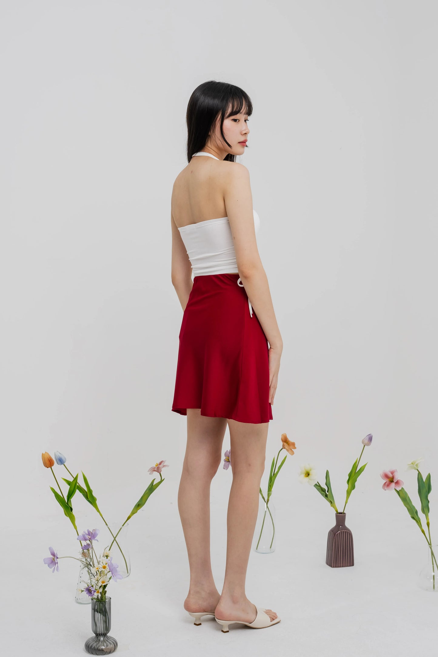 Irina Mini Satin Slip Skirt