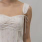 Elora Ribbon Tie Padded Maxi Dress