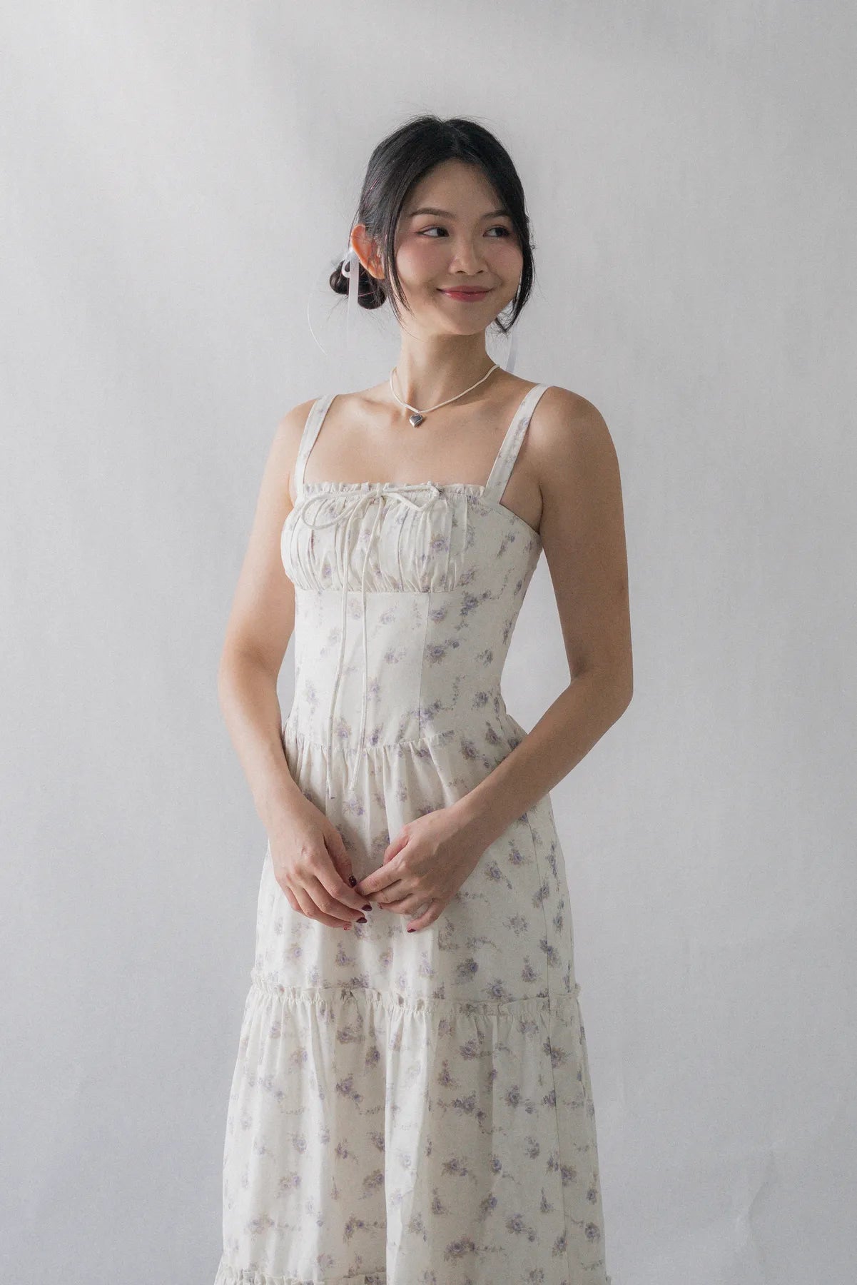 Lyla Padded Ruched Long Dress