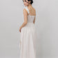 Elora Ribbon Tie Padded Maxi Dress