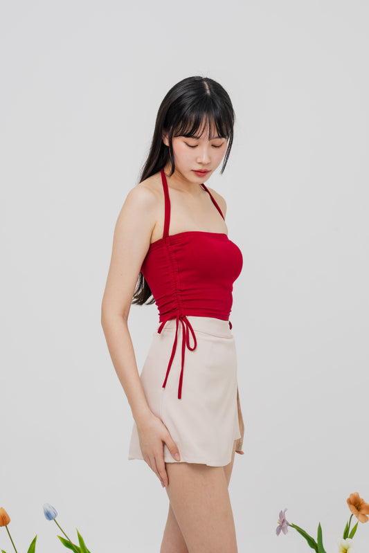 Aster Halter Side-Ribbons Padded Top