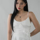 Danica Distressed Padded Longline Frills Top