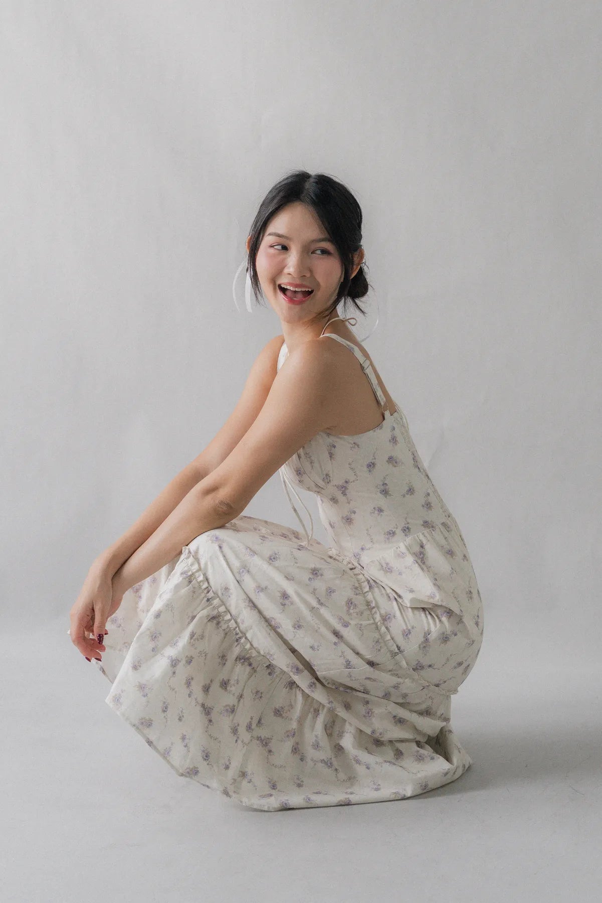 Lyla Padded Ruched Long Dress