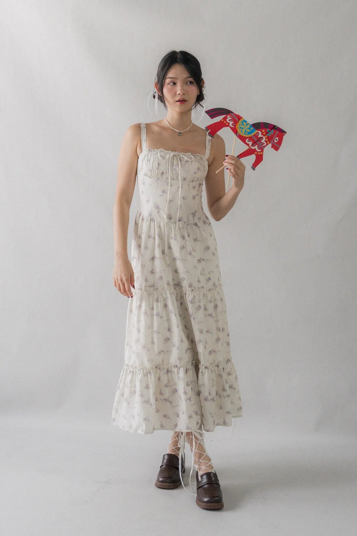 Lyla Padded Ruched Long Dress