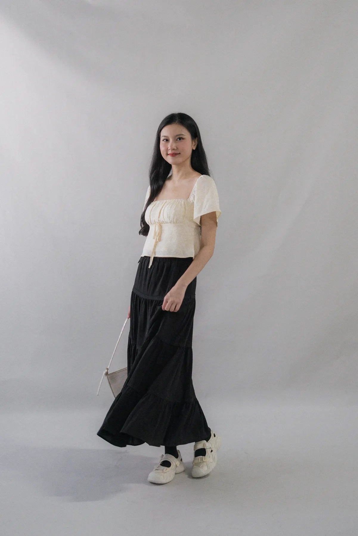 Eden Long Tiered Lace Skirt