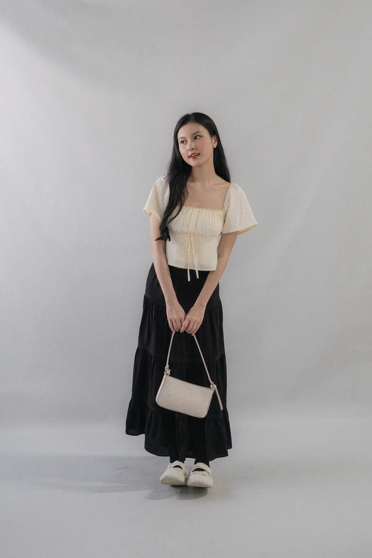 Eden Long Tiered Lace Skirt