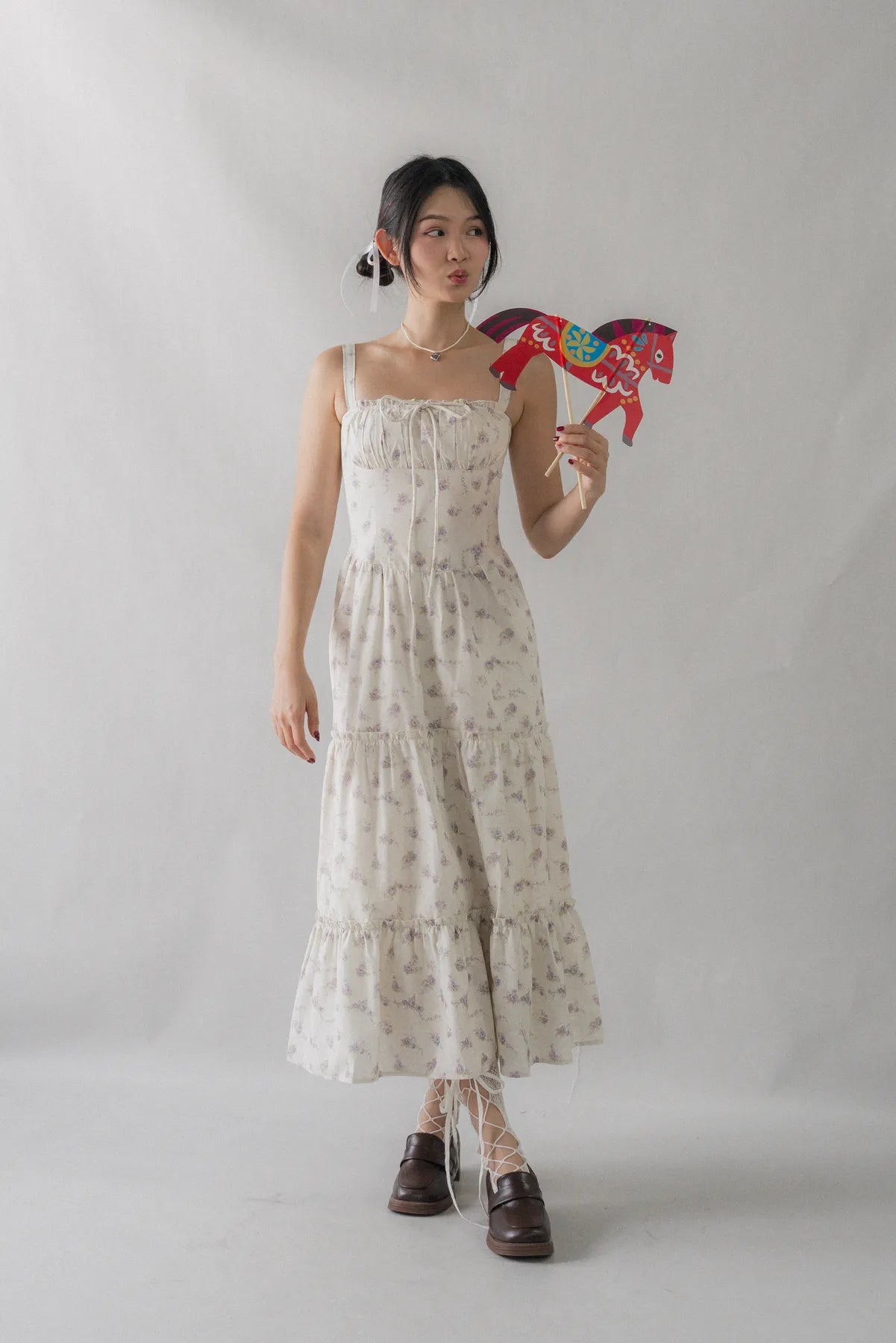 Lyla Padded Ruched Long Dress