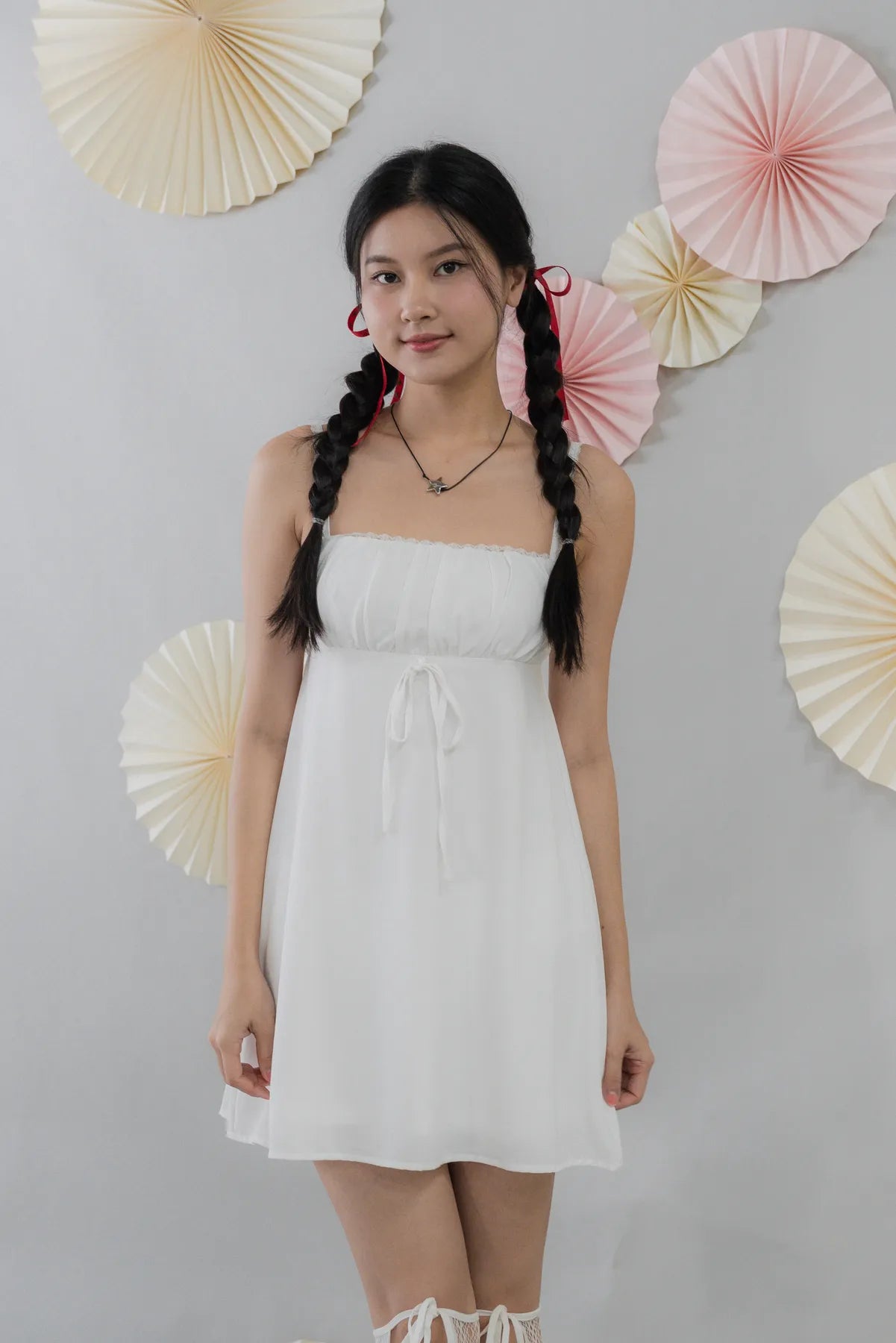 Kiara Padded Mini Babydoll Dress