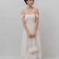 Elora Ribbon Tie Padded Maxi Dress