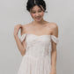 Elora Ribbon Tie Padded Maxi Dress