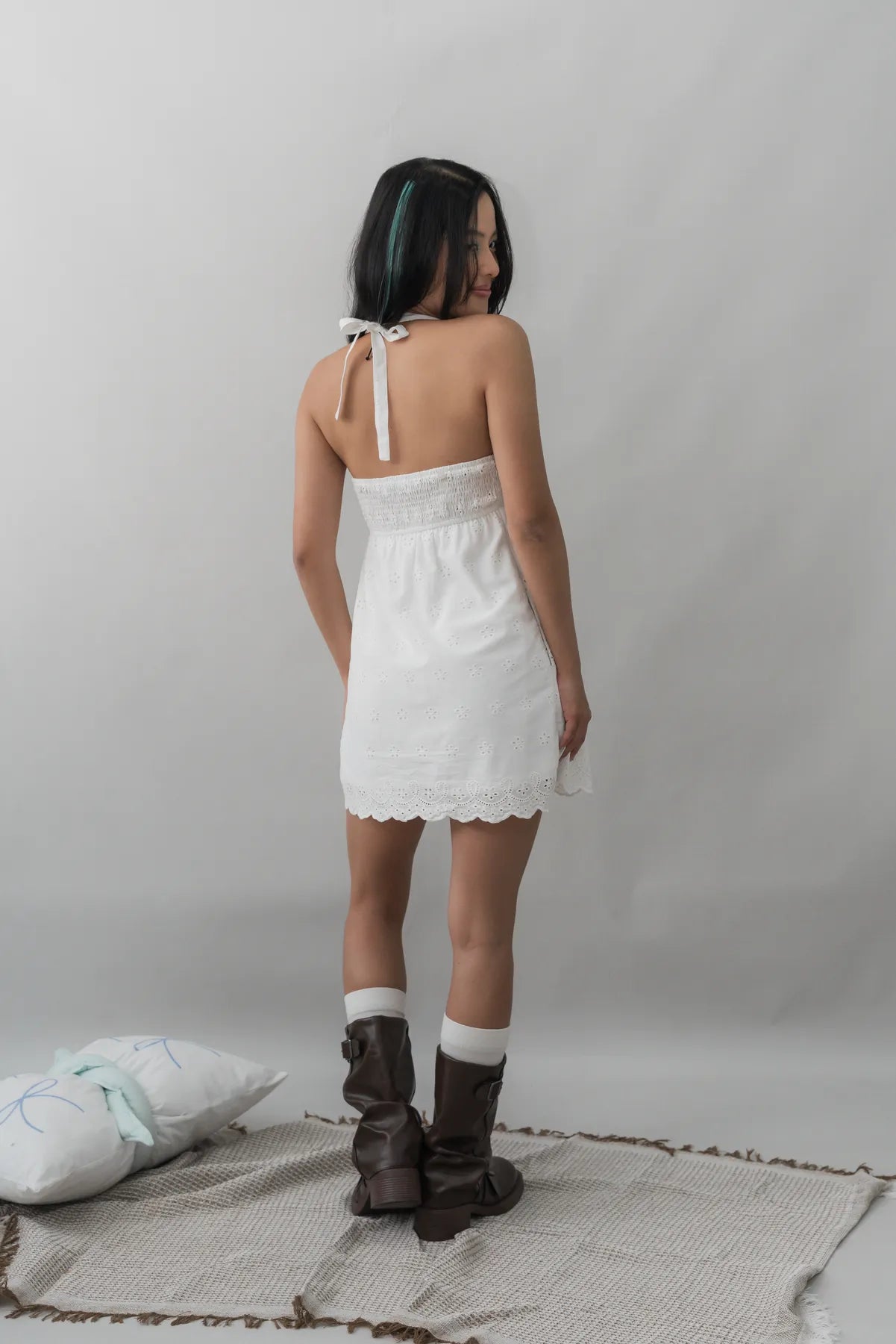 [100% Cotton] Renee Convertible Padded Romper Dress