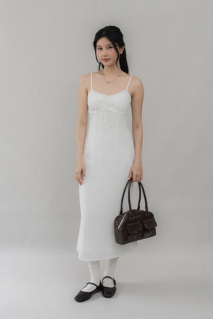 Christine Strappy Padded Lace Ribbon Dress