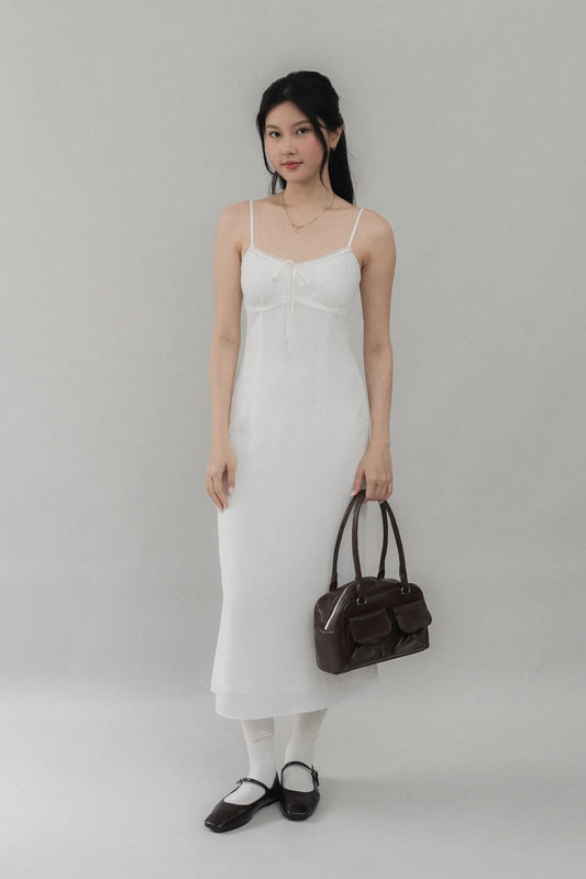 Christine Strappy Padded Lace Ribbon Dress