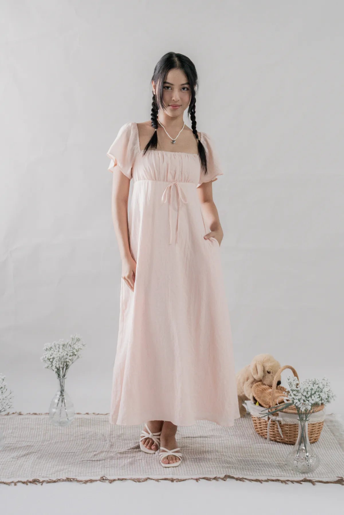 Kate Padded Sleeved Maxi Dress