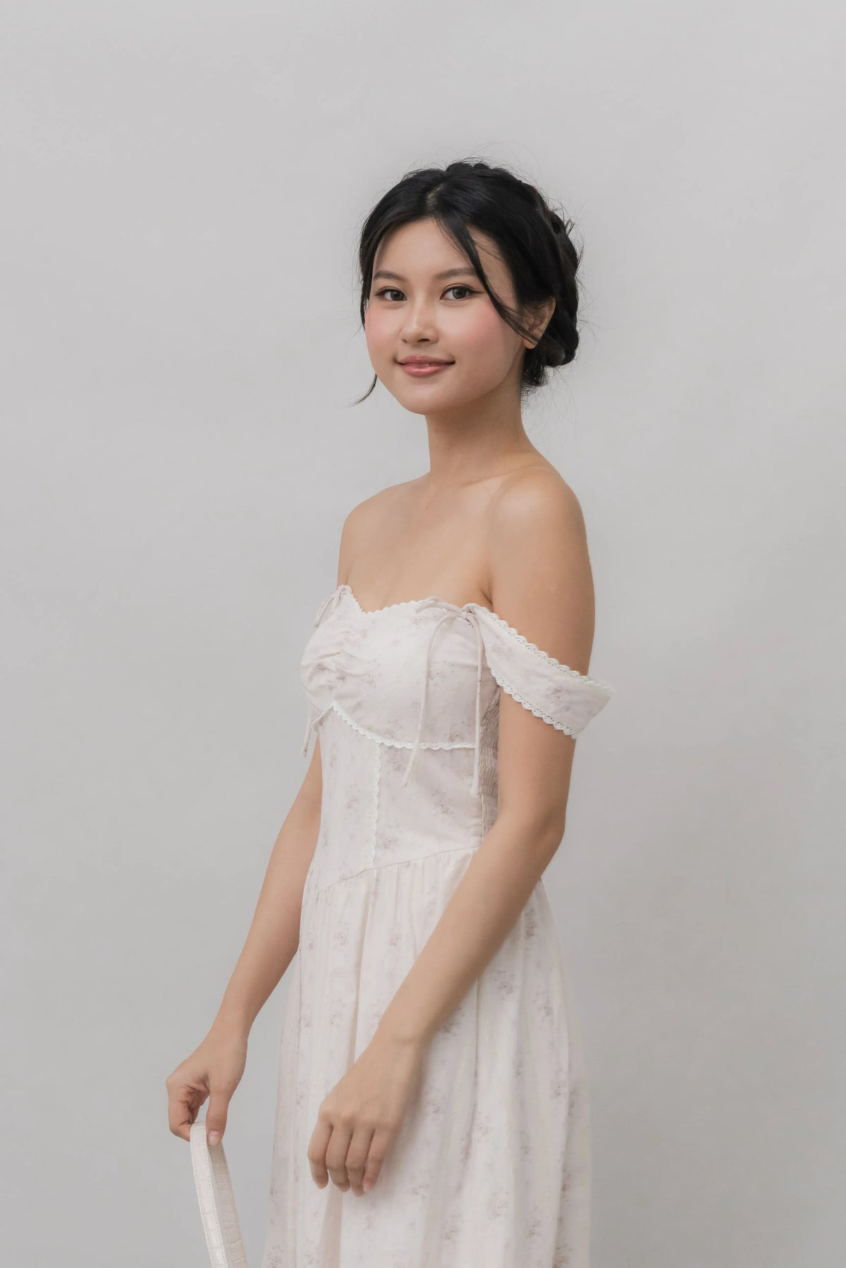 Elora Ribbon Tie Padded Maxi Dress