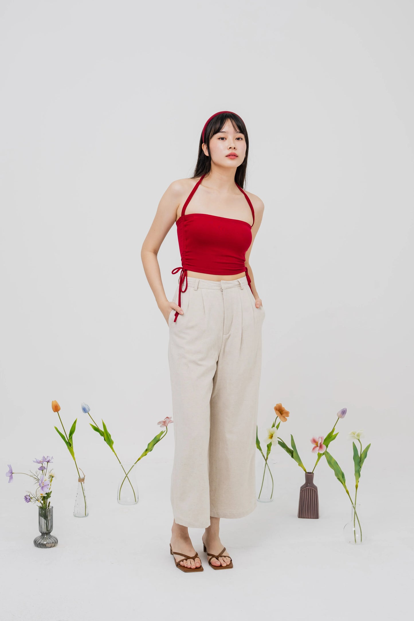 Willow Linen Front Pleat Pants