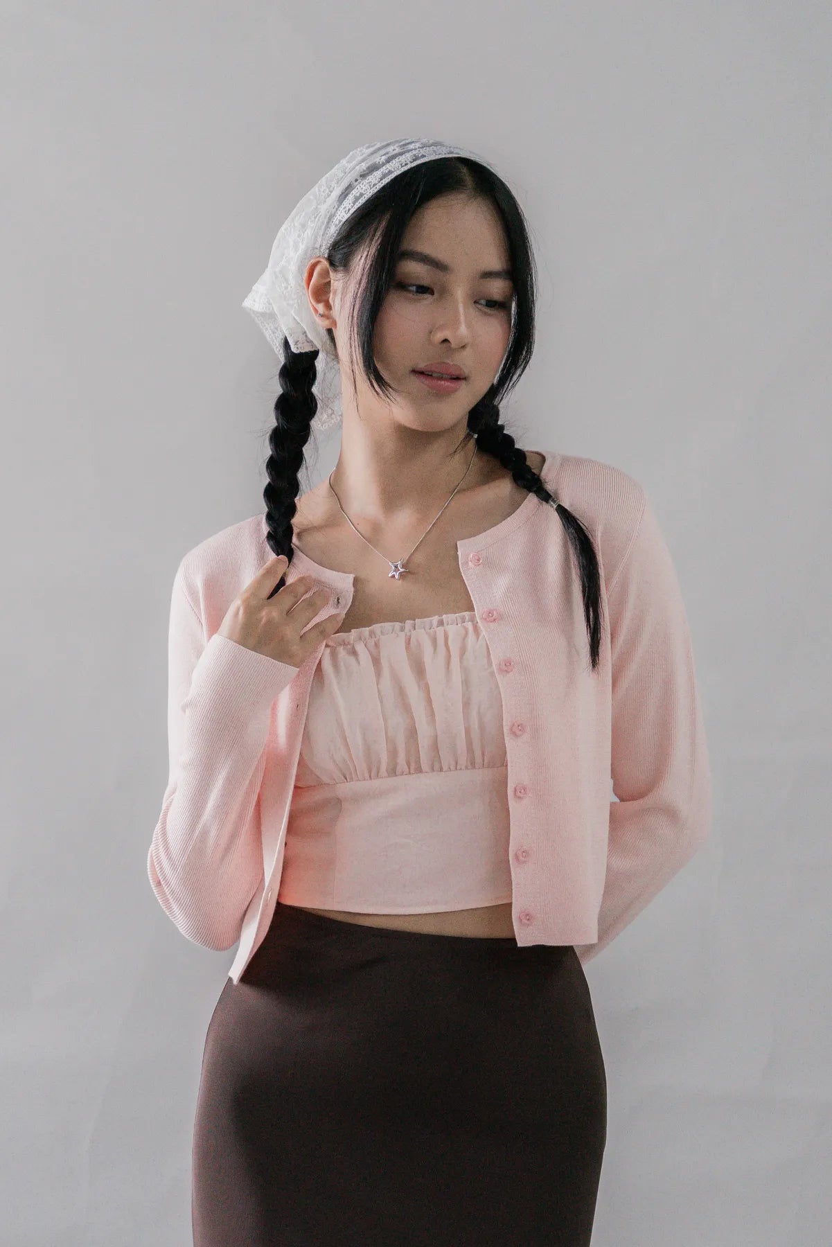 Mindy Flower Button Cardigan