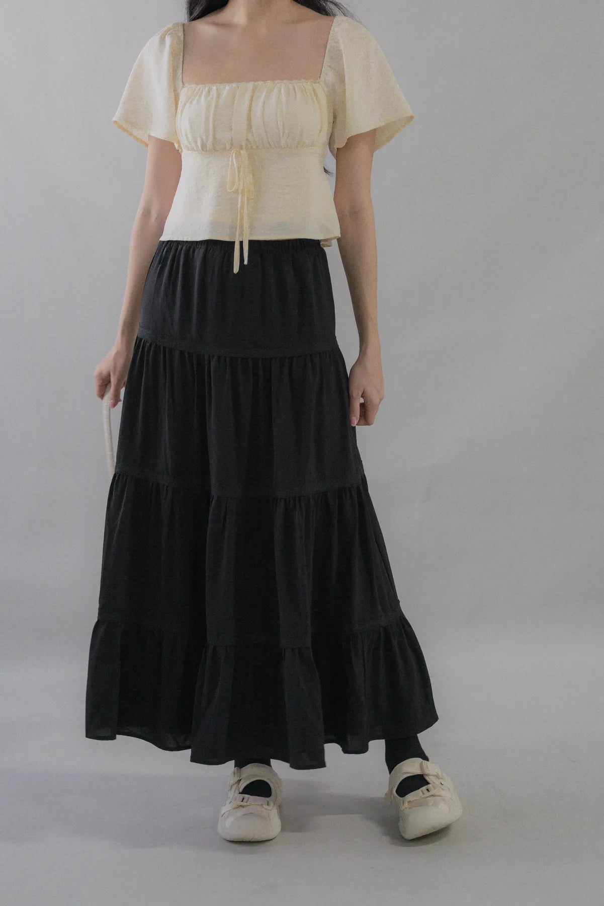 Eden Long Tiered Lace Skirt