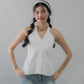 Krissy V-Neck Padded Longline Halter Top